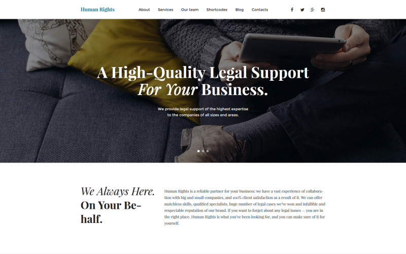 Business & Services Responsive WordPress Theme