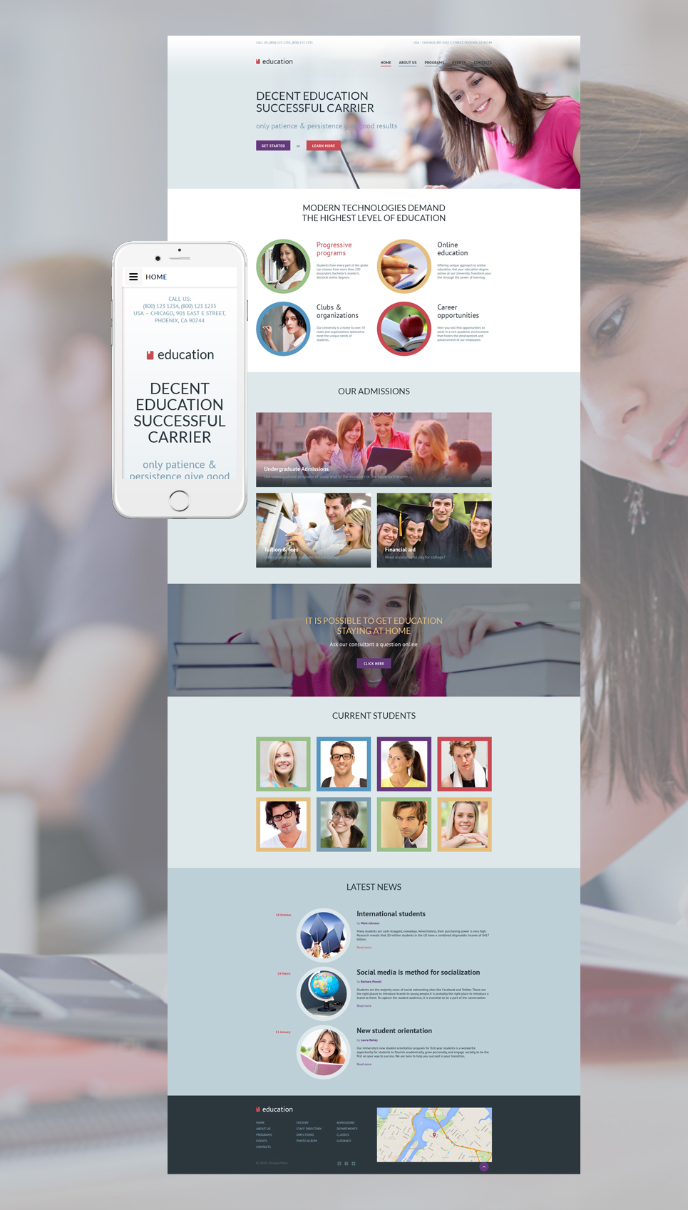 Education Responsive Website Template New Screenshots BIG