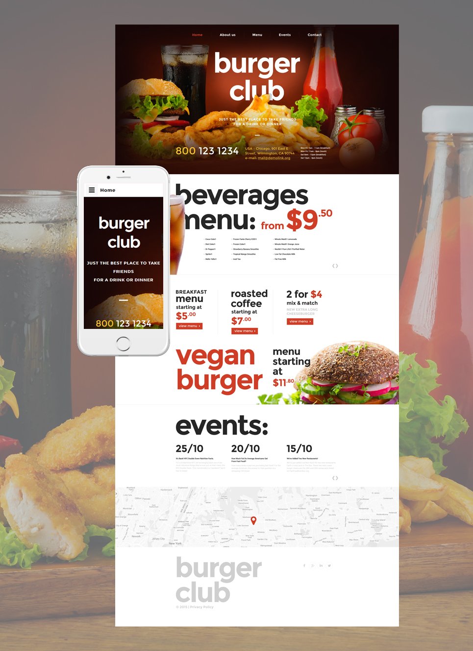 Fast Food Restaurant Responsive Website Template New Screenshots BIG
