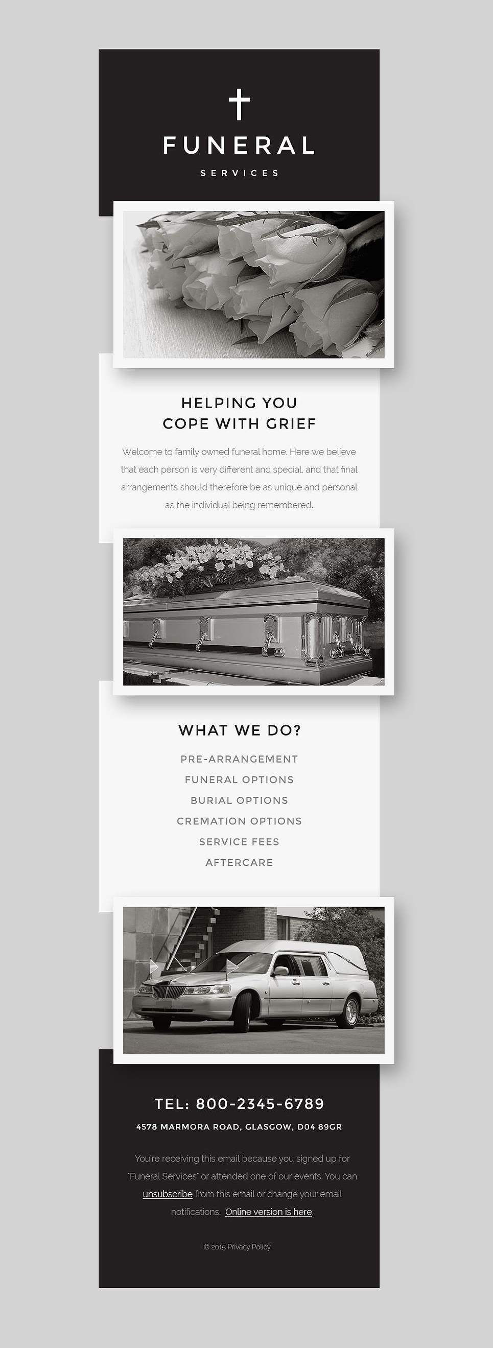 Funeral Services Responsive Newsletter Template New Screenshots BIG