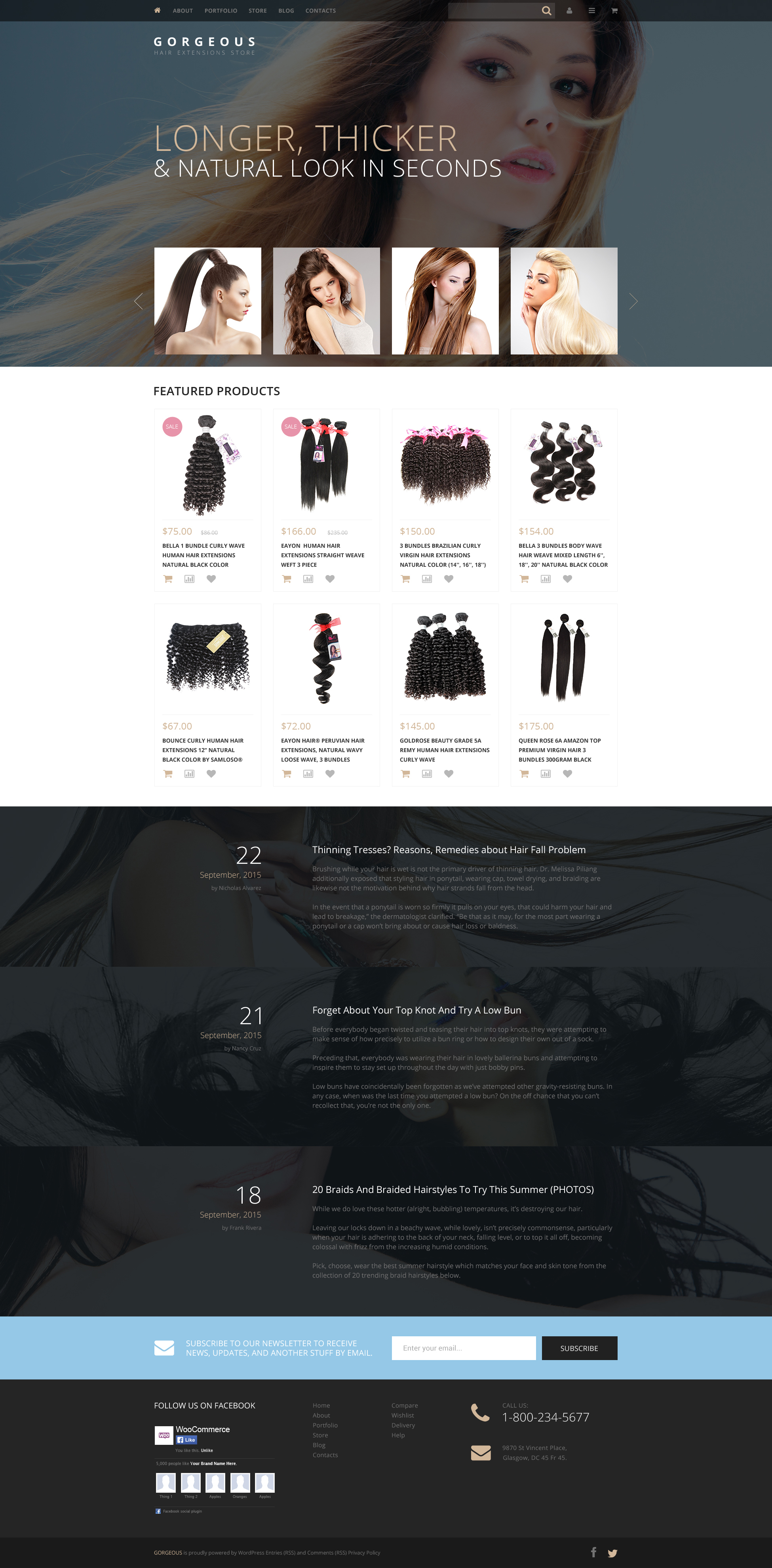 Hair Extensions Salon WooCommerce Template