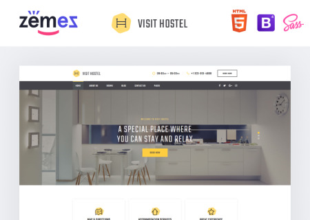 Hostel - Travel Multipage HTML5
