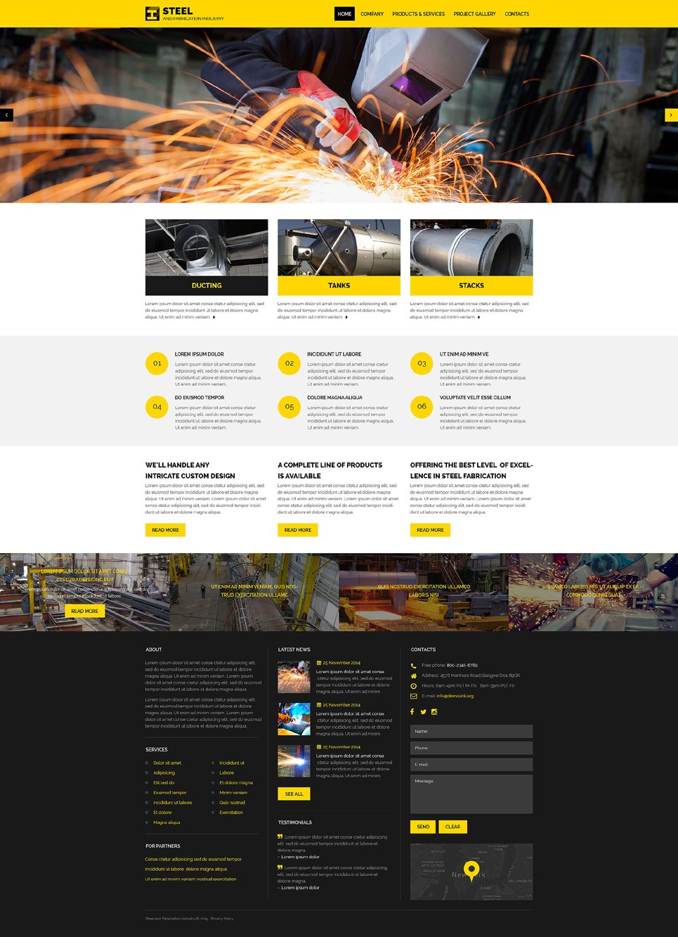 Industrial Responsive Website Template New Screenshots BIG