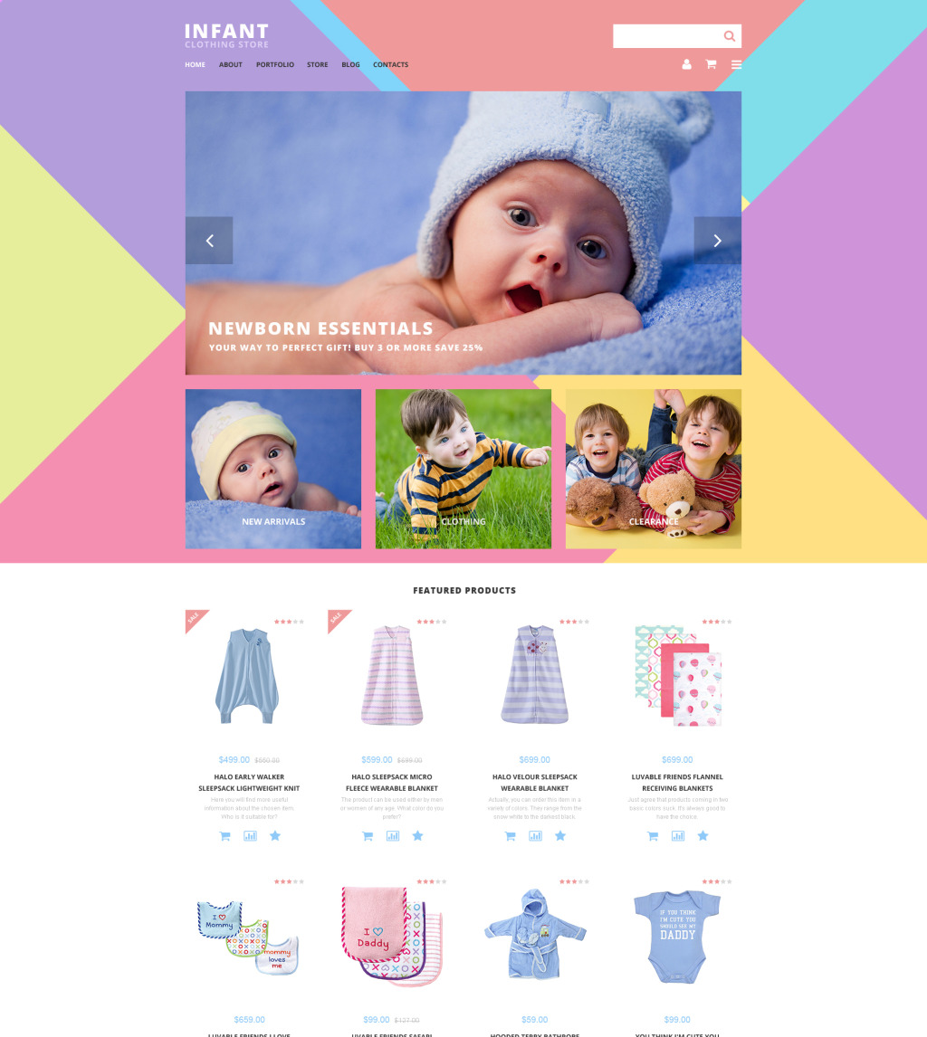 Demo for Infant Clothing Store WooCommerce Theme #57686