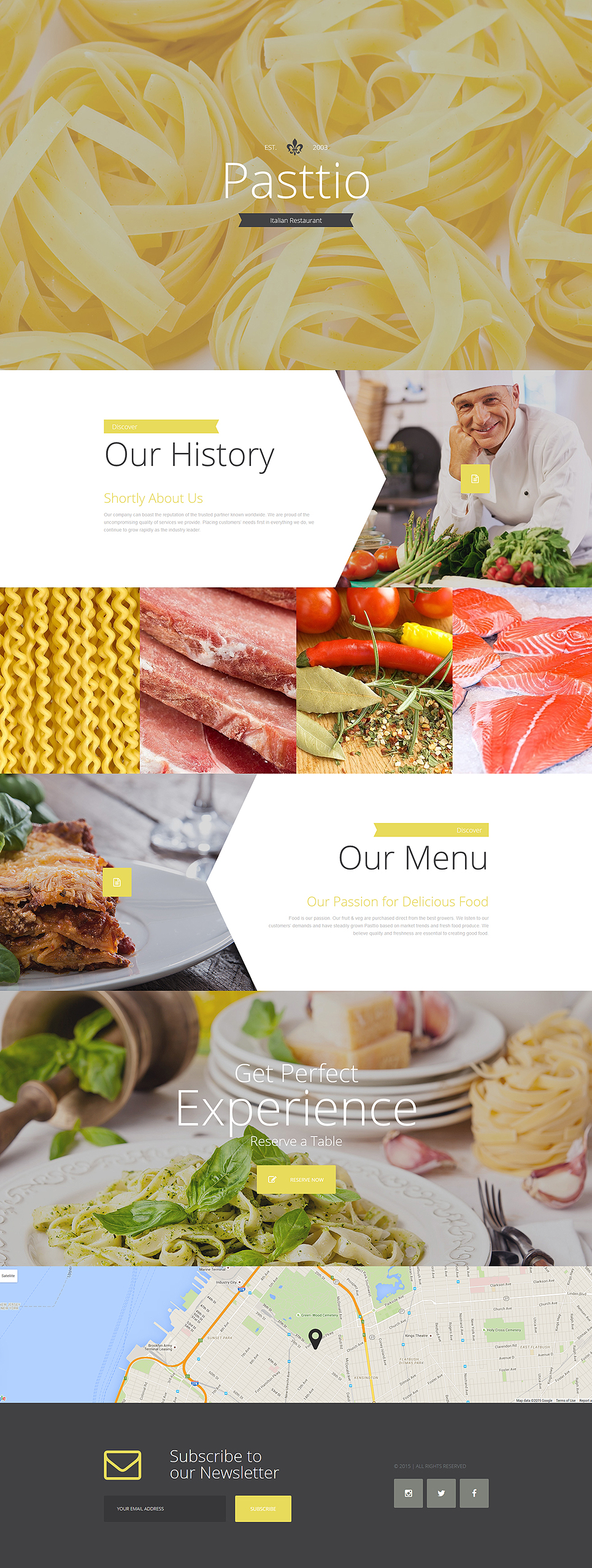 Italian Restaurant Responsive Landing Page Template New Screenshots BIG