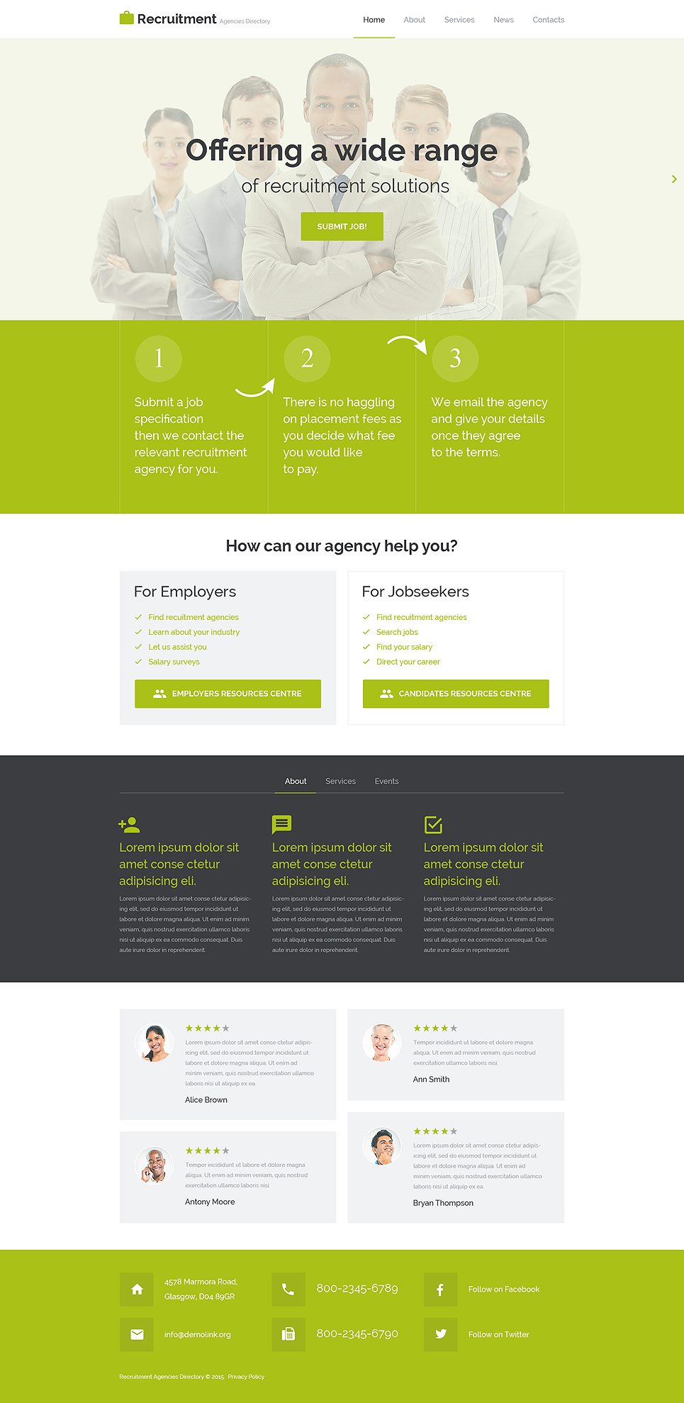 Job Portal Responsive Website Template 57619