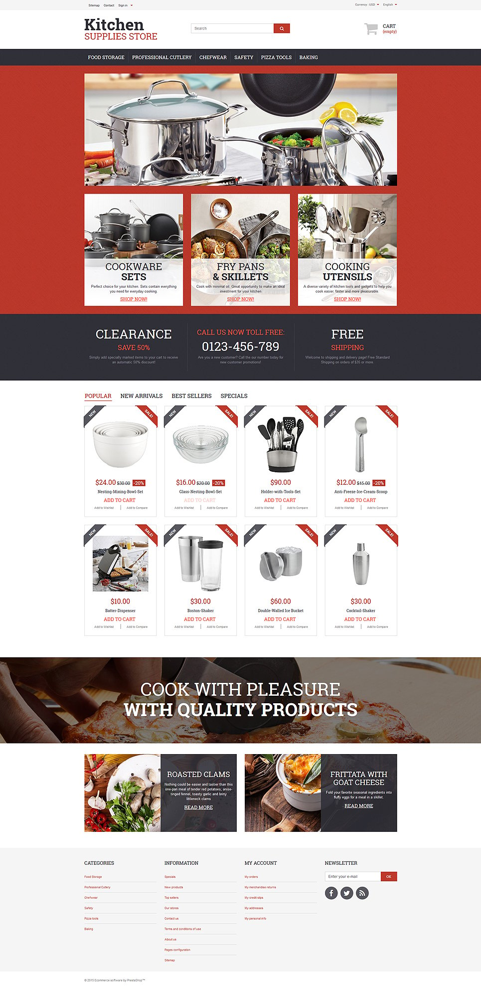 Kitchen Supplies Store PrestaShop Theme New Screenshots BIG