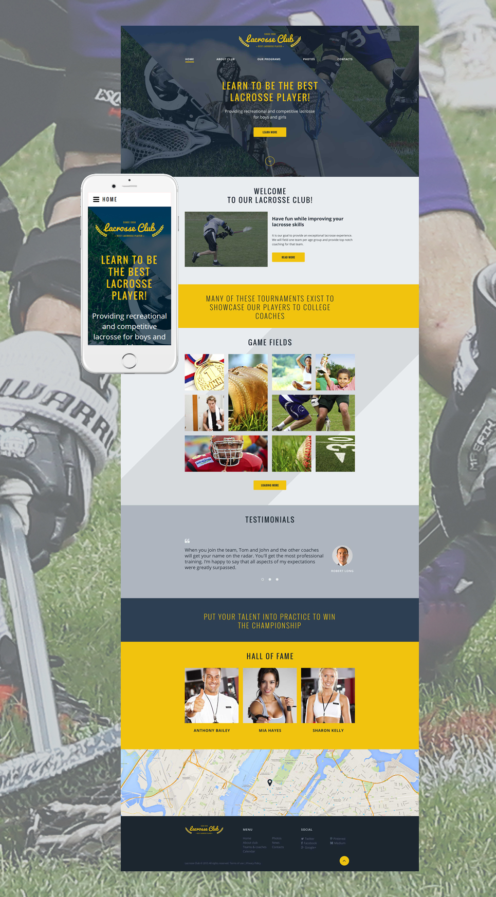 Lacrosse Club Website Template New Screenshots BIG