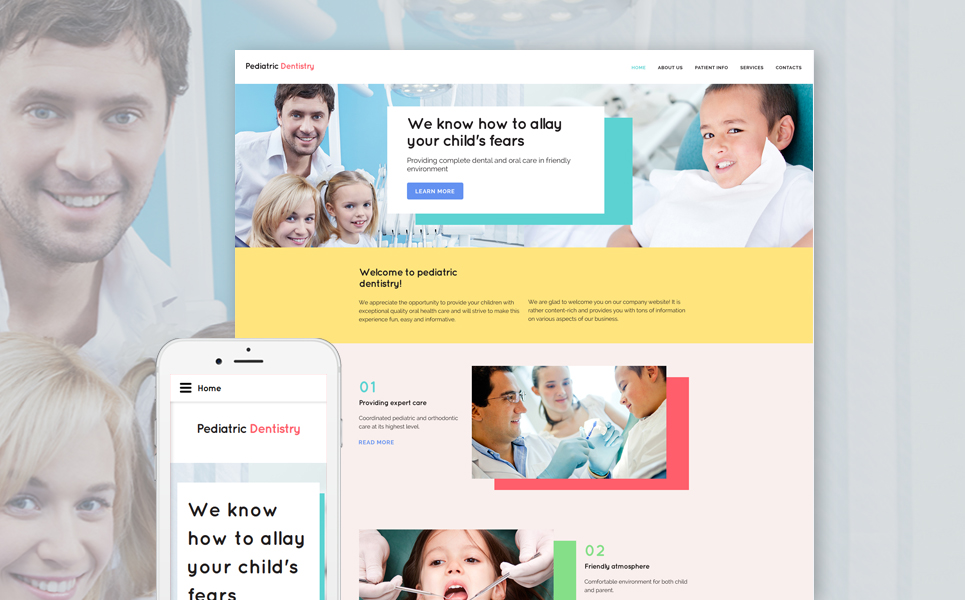 Pediatric Dentistry Website Template New Screenshots BIG
