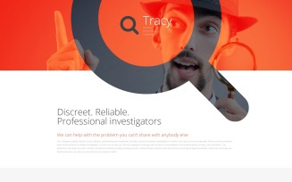Private Investigator Responsive Landing Page Template