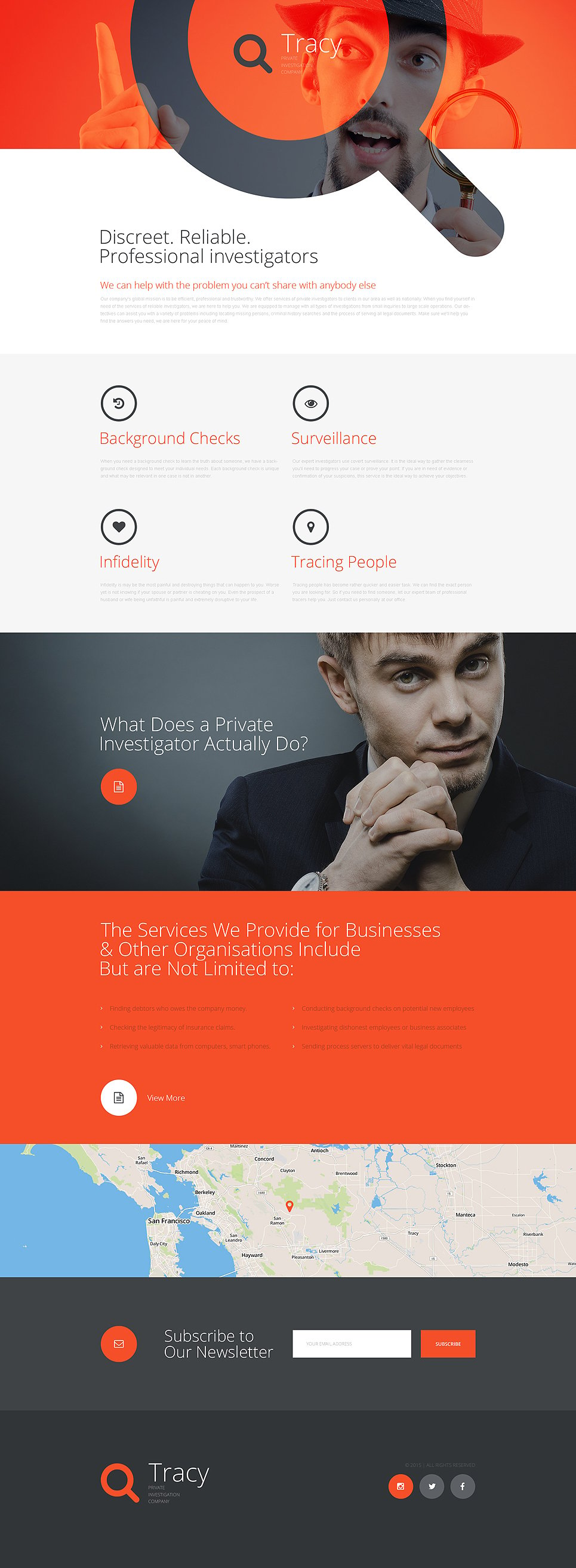 Private Investigator Responsive Landing Page Template New Screenshots BIG