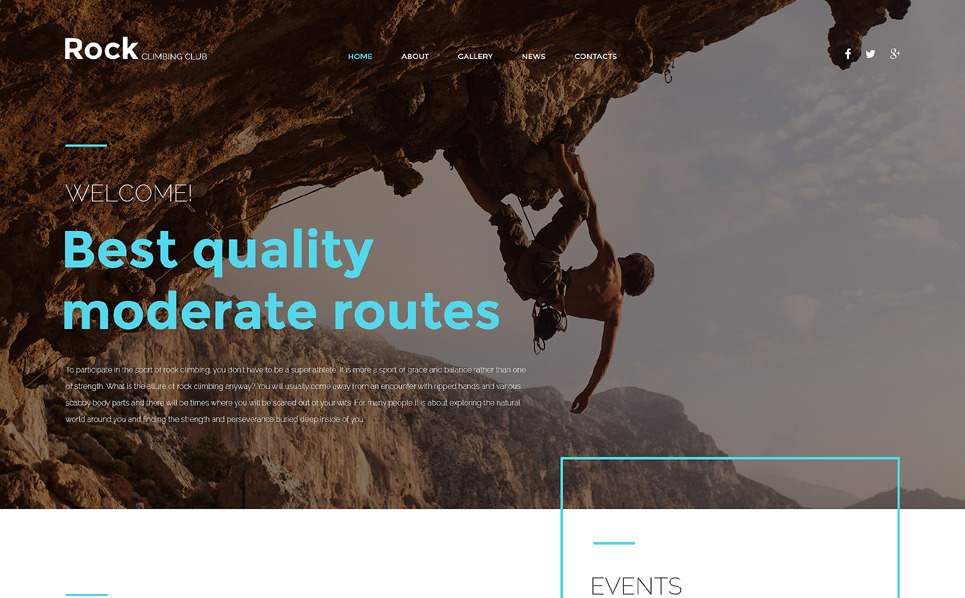 Rock Climbing site Template