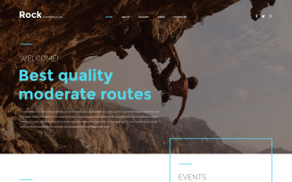 Rock Climbing Club Website Template