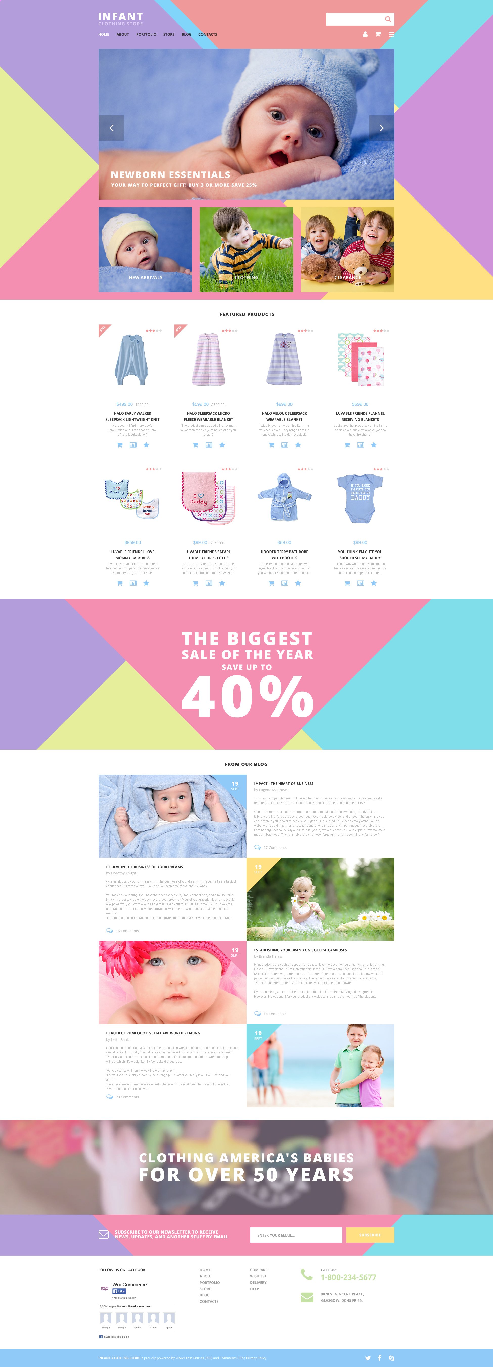 Tema WooCommerce "Tienda de Ropa para Niños" #57686