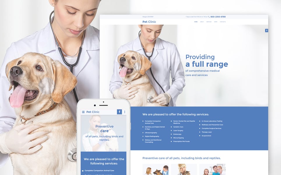 Vet Responsive Website Template New Screenshots BIG