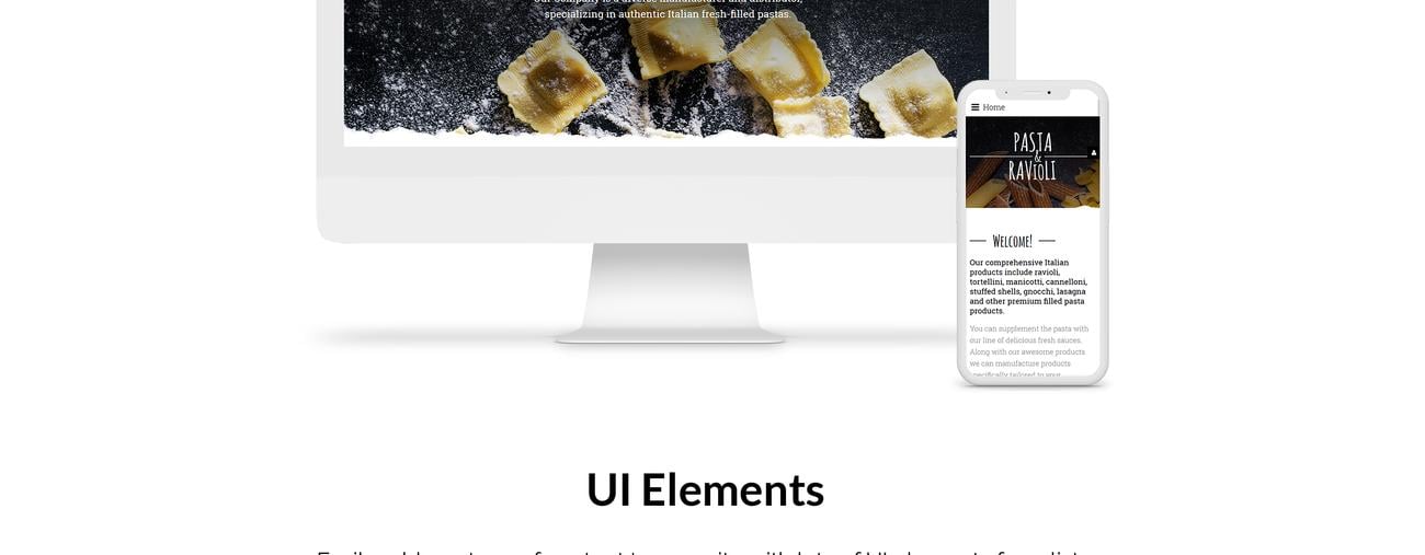 паста равиоли шаблон joomla