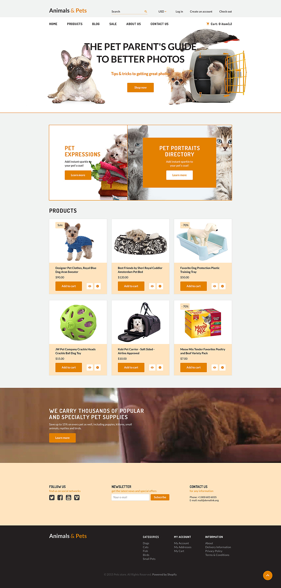 Animals  Pets Shopify Theme New Screenshots BIG