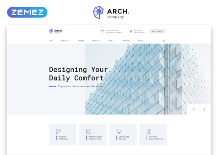 Architecture Multipage HTML template
