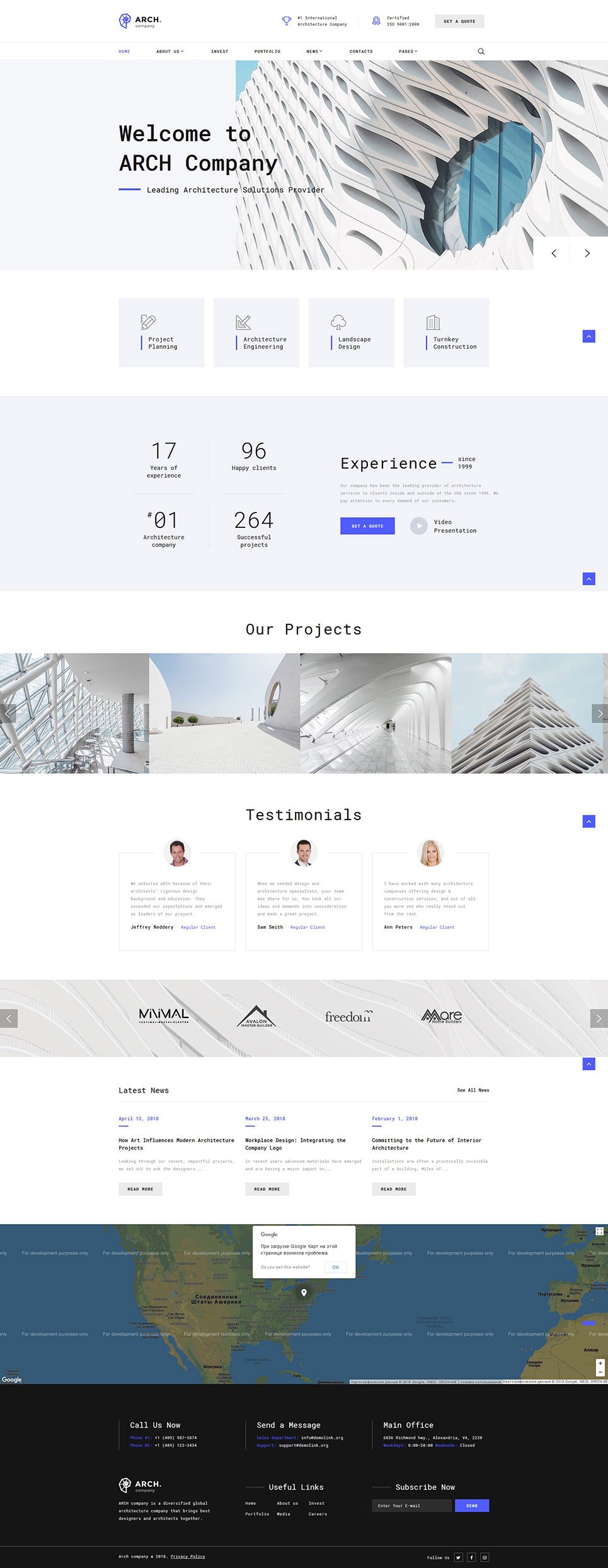 Archex Website Template New Screenshots BIG