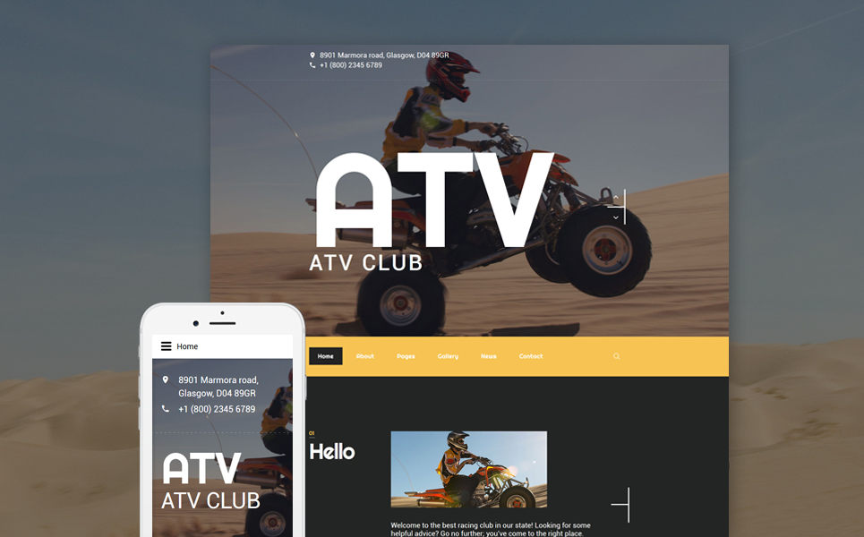 ATV Club Joomla Template New Screenshots BIG