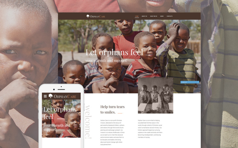 Child Charity Parallax Website Theme Big Screenshot Child Charity Responsive Website Template New Screenshots BIG