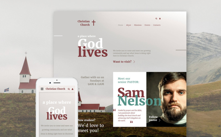 Christian Responsive Website Theme Big Screenshot Christian Website Template New Screenshots BIG
