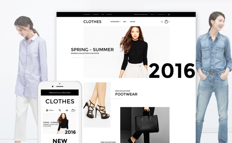 Clothes Store Responsive Magento Template Big Screenshot Clothes Store Magento Theme New Screenshots BIG