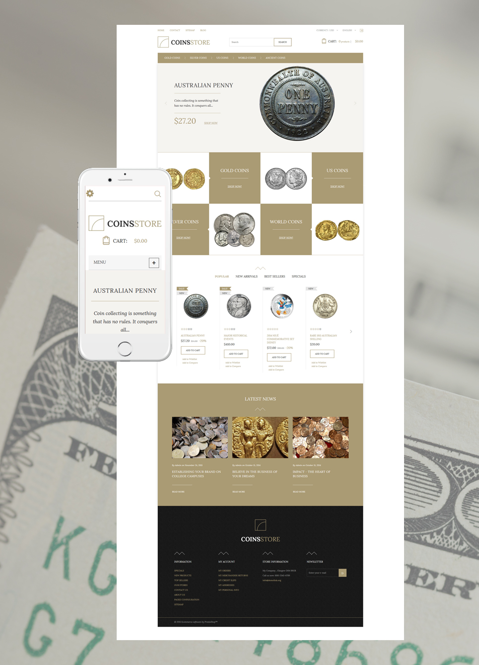 Coin Store PrestaShop Theme New Screenshots BIG