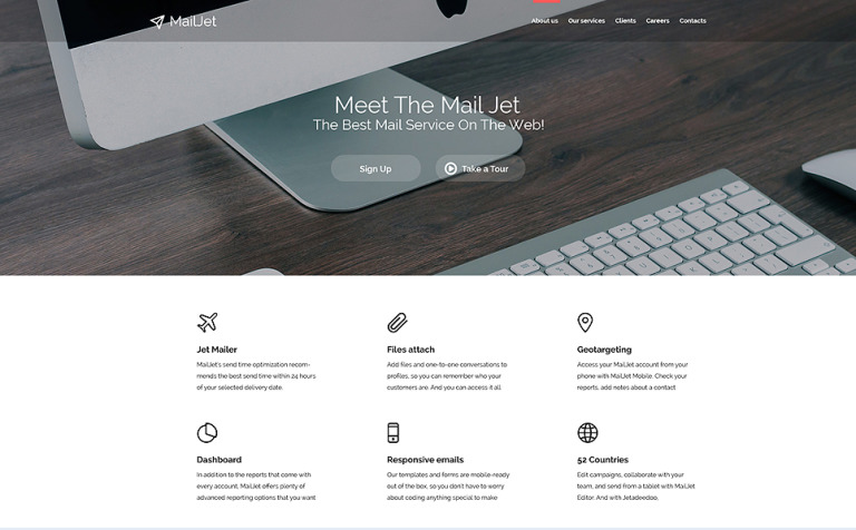 Email Services Responsive Website Theme Big Screenshot Email Services Responsive Website Template New Screenshots BIG