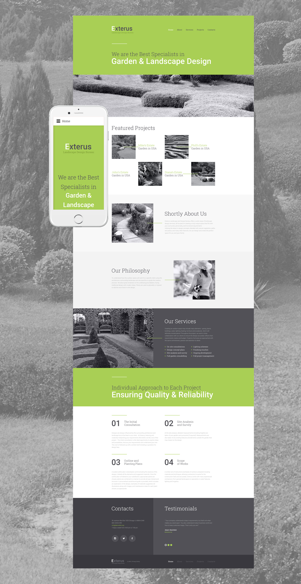 Exterus Website Template New Screenshots BIG