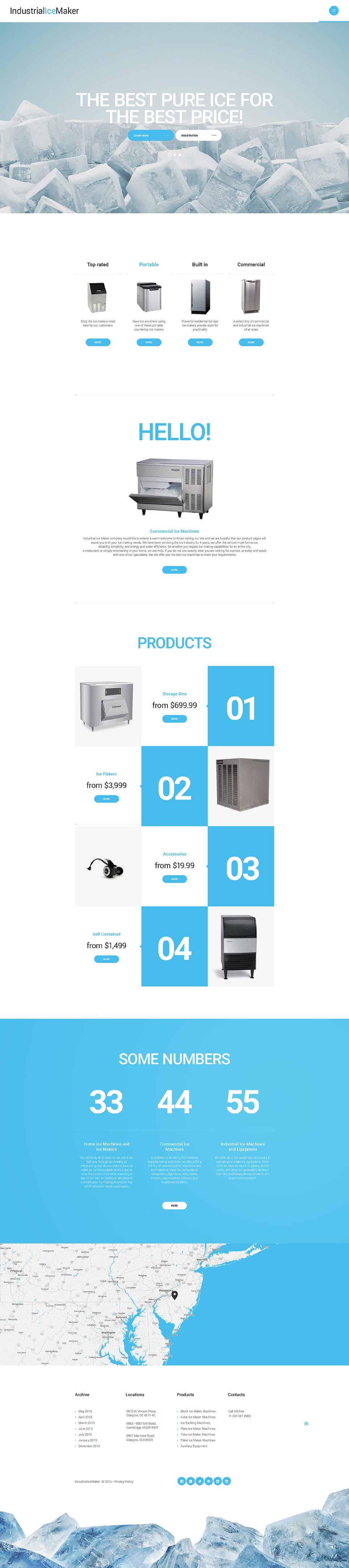 Industrial Ice Maker Website Template New Screenshots BIG