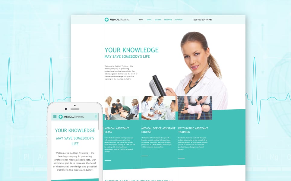 Med School Responsive Website Template New Screenshots BIG