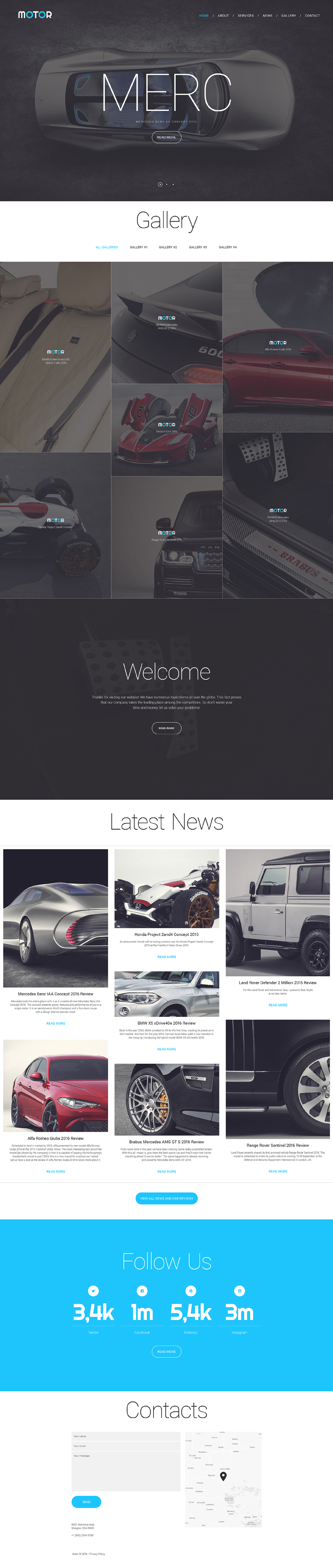 Motor Website Template New Screenshots BIG