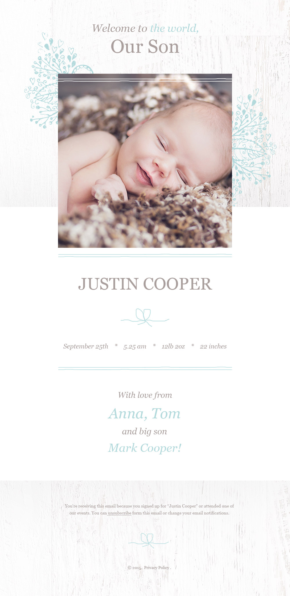 newborn responsive newsletter template fall newsletter template