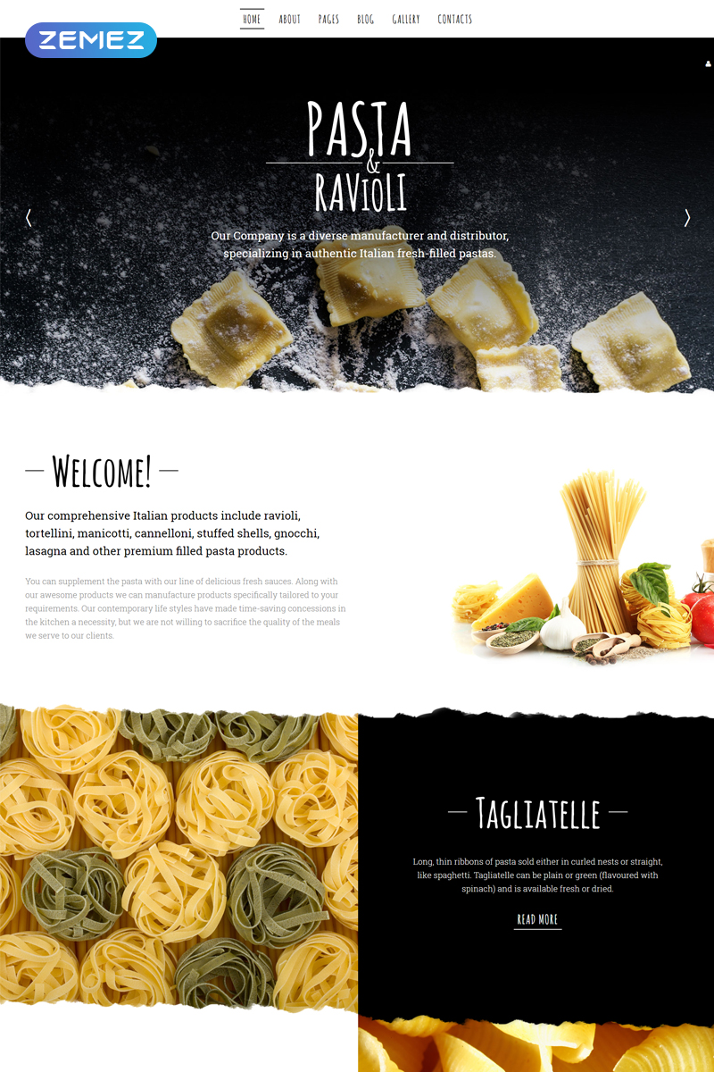 Pasta  Ravioli Joomla Template New Screenshots BIG