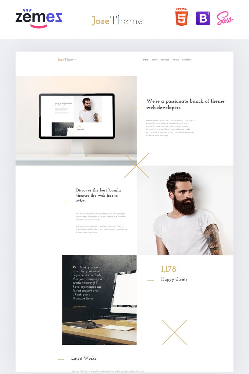 Responsive Website Vorlage für Web Design #57784