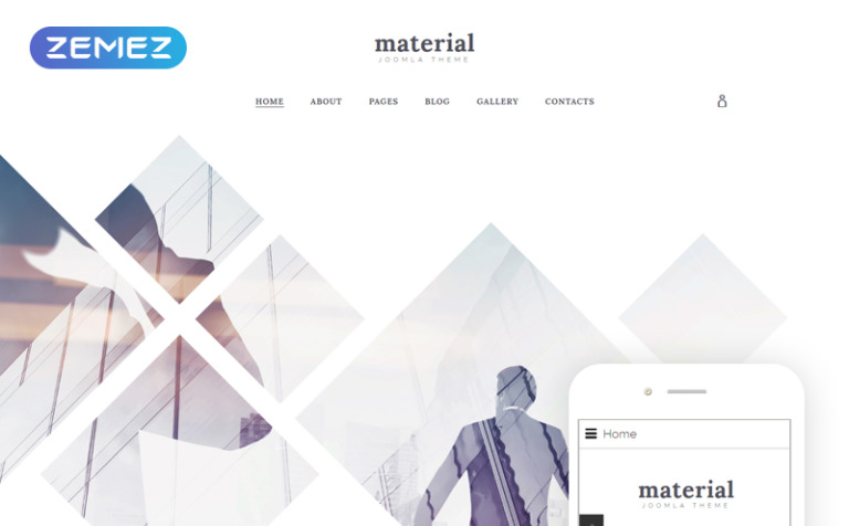 Rhombus Bootstrap Joomla Template Big Screenshot Rhombus Joomla Template New Screenshots BIG