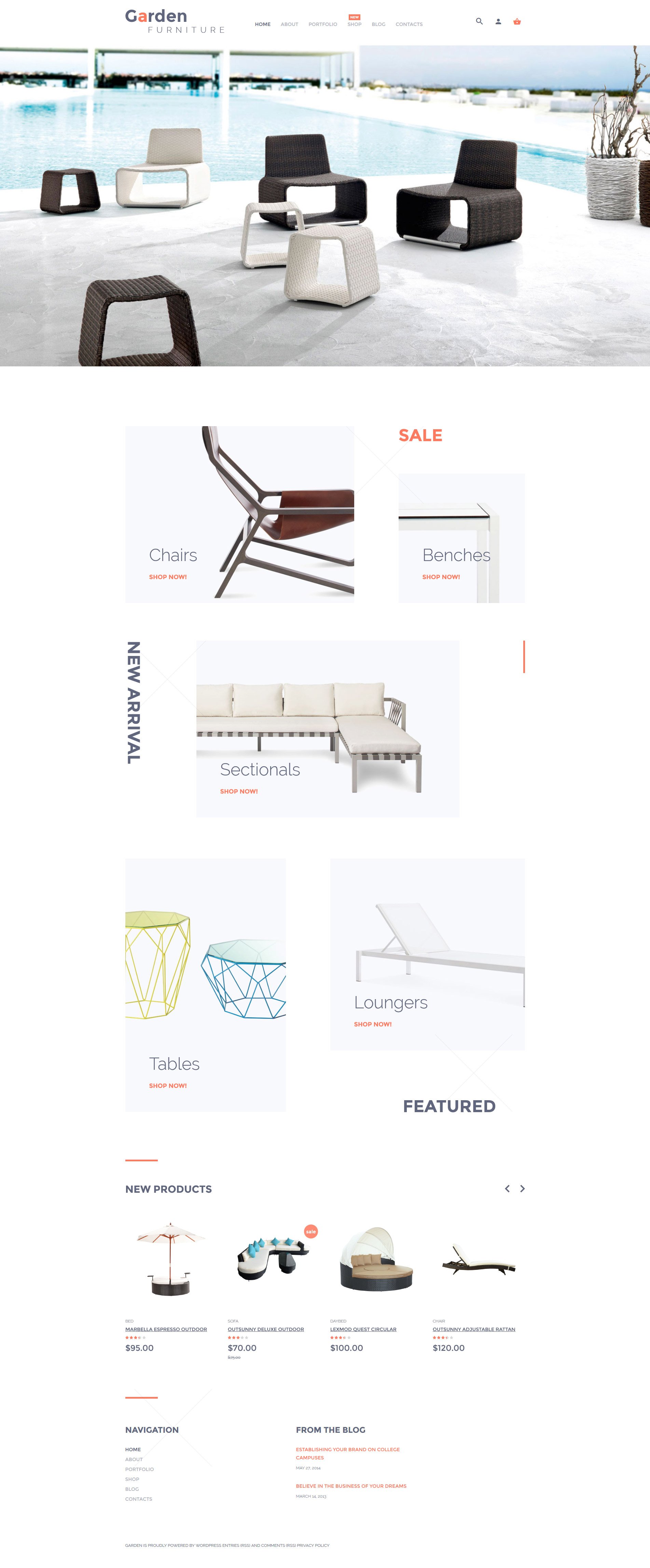 Tema WooCommerce "Tienda de Muebles de Jardín" #57703