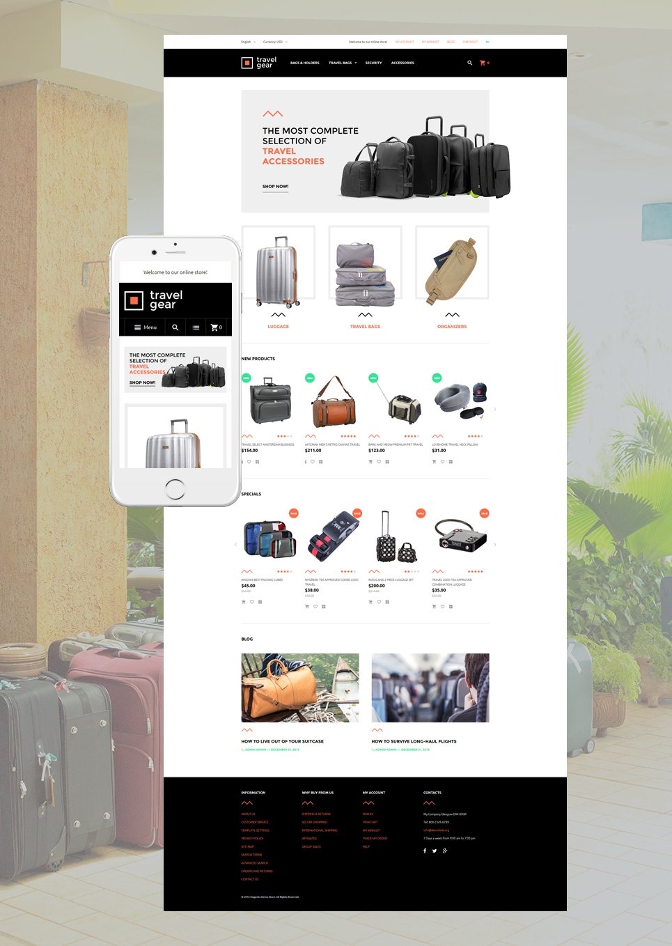 Travel Gear Magento Theme New Screenshots BIG