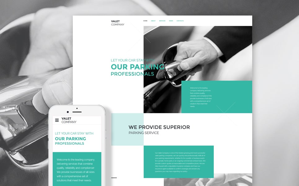 Valet Company Website Template New Screenshots BIG
