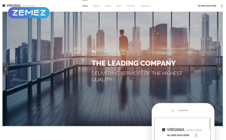 Virginia Responsive Joomla Theme Big Screenshot Virginia Joomla Template New Screenshots BIG