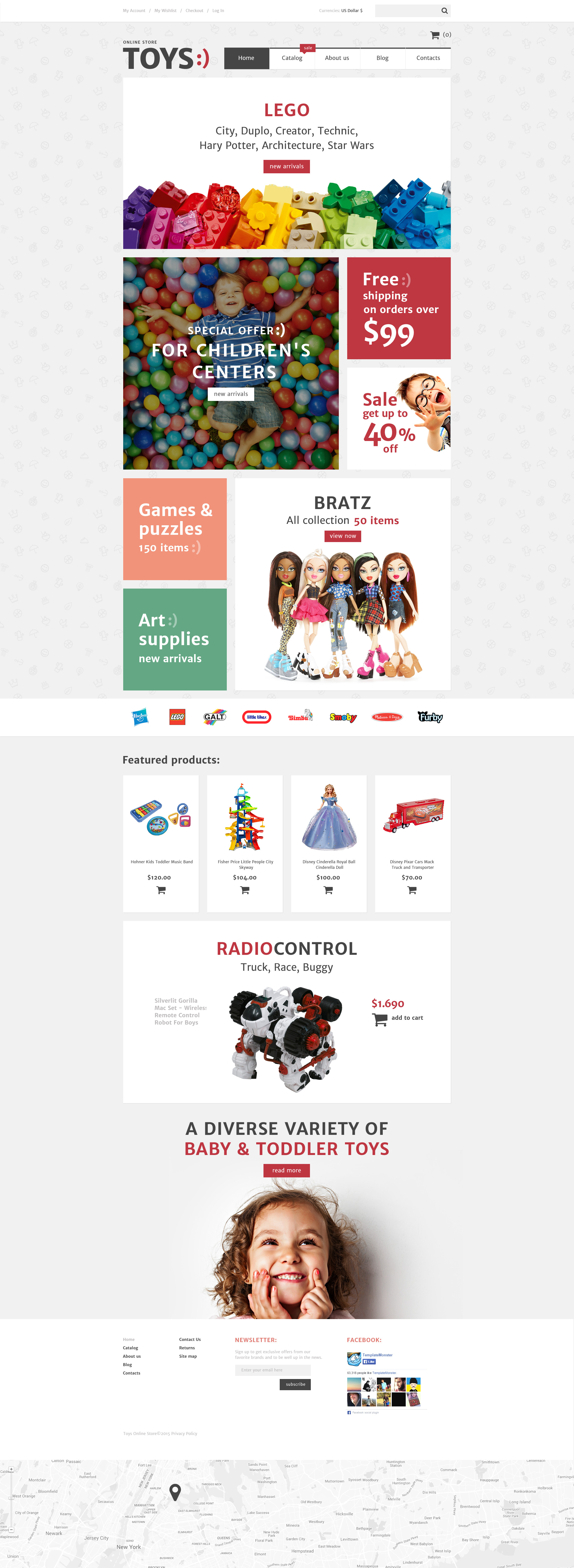 VirtueMart Vorlage namens "Toys Shop" #57721
