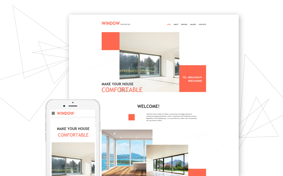 Windows & Doors Responsive Website Template New Screenshots BIG