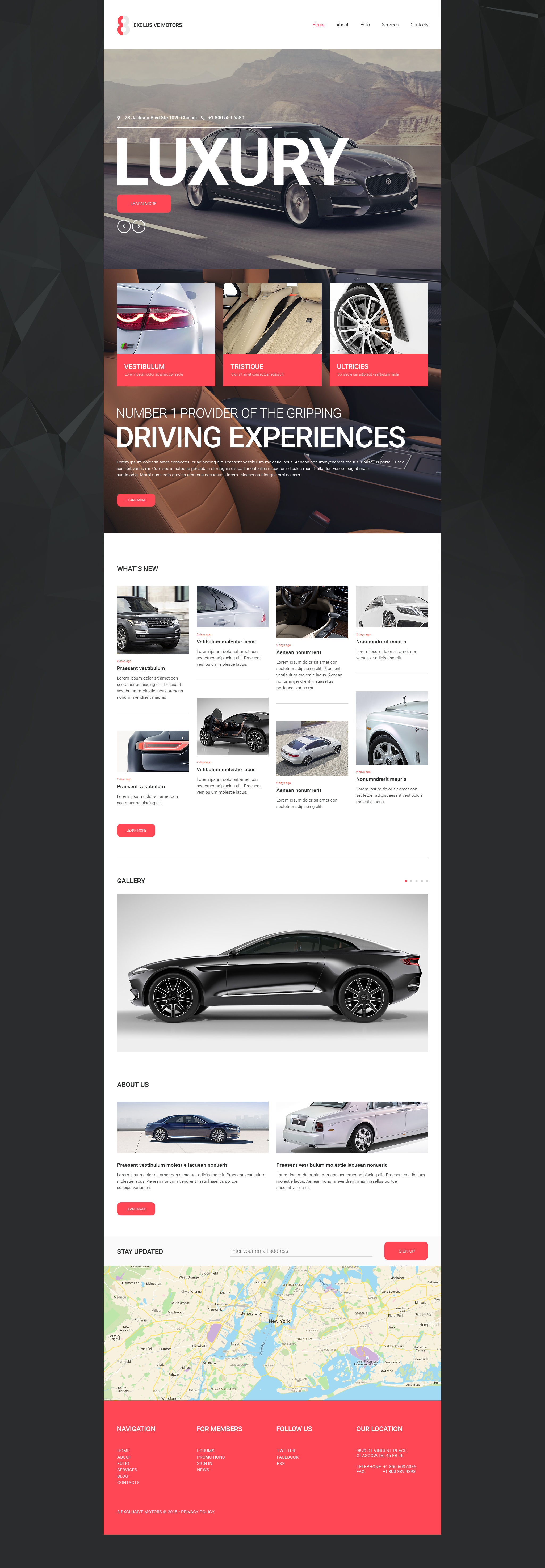 Автомобильный адаптивный шаблон сайта - Car - HTML5 минималистичный шаблон