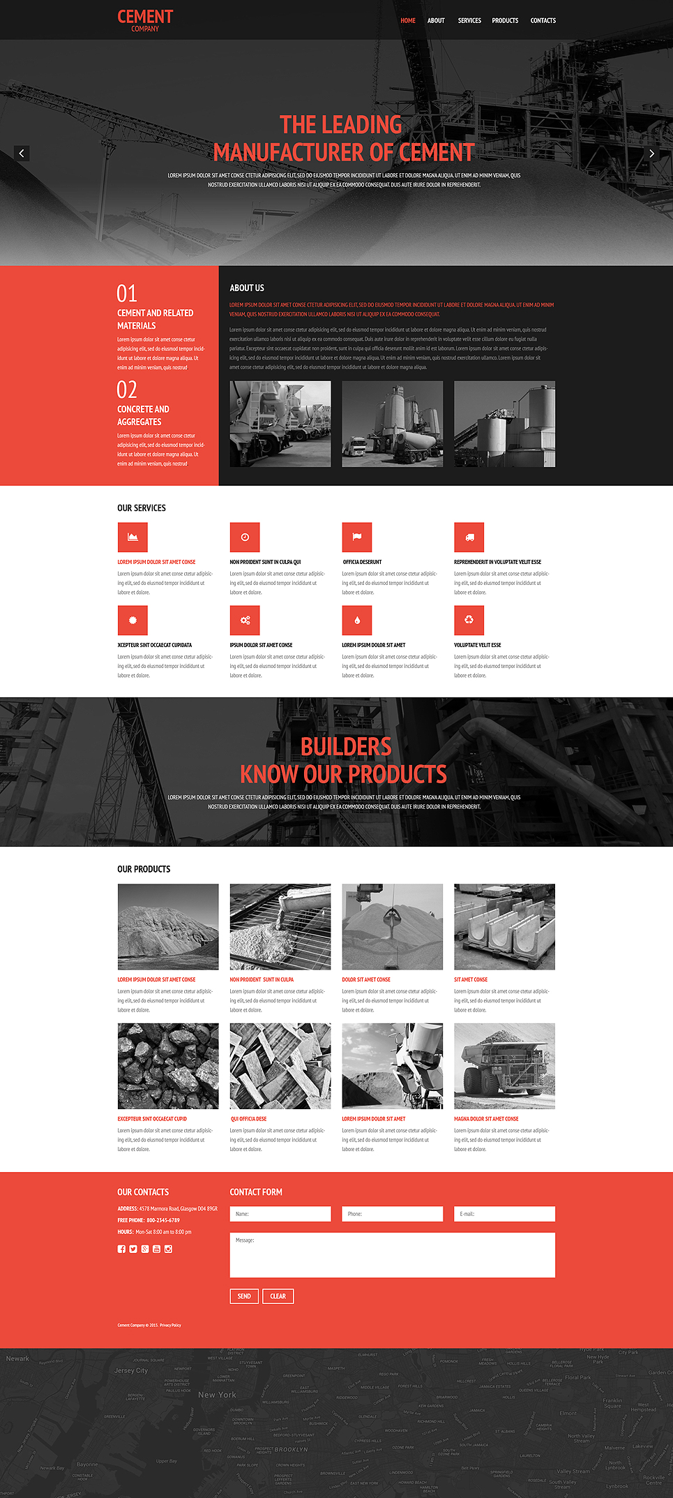 Cement Responsive Website Template New Screenshots BIG