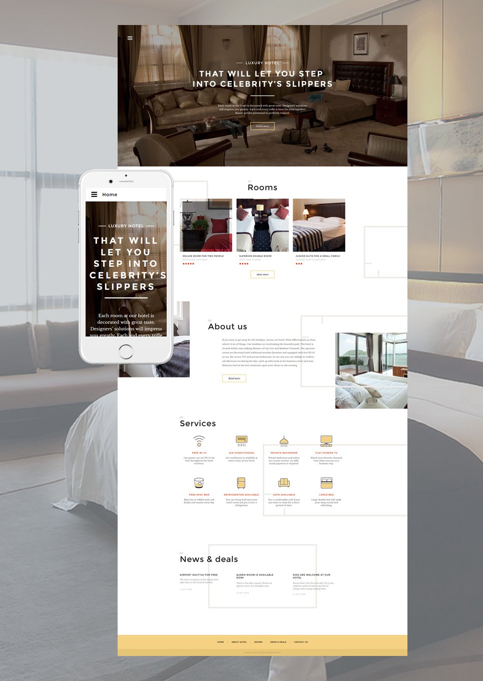 Hotels Responsive Website Template New Screenshots BIG