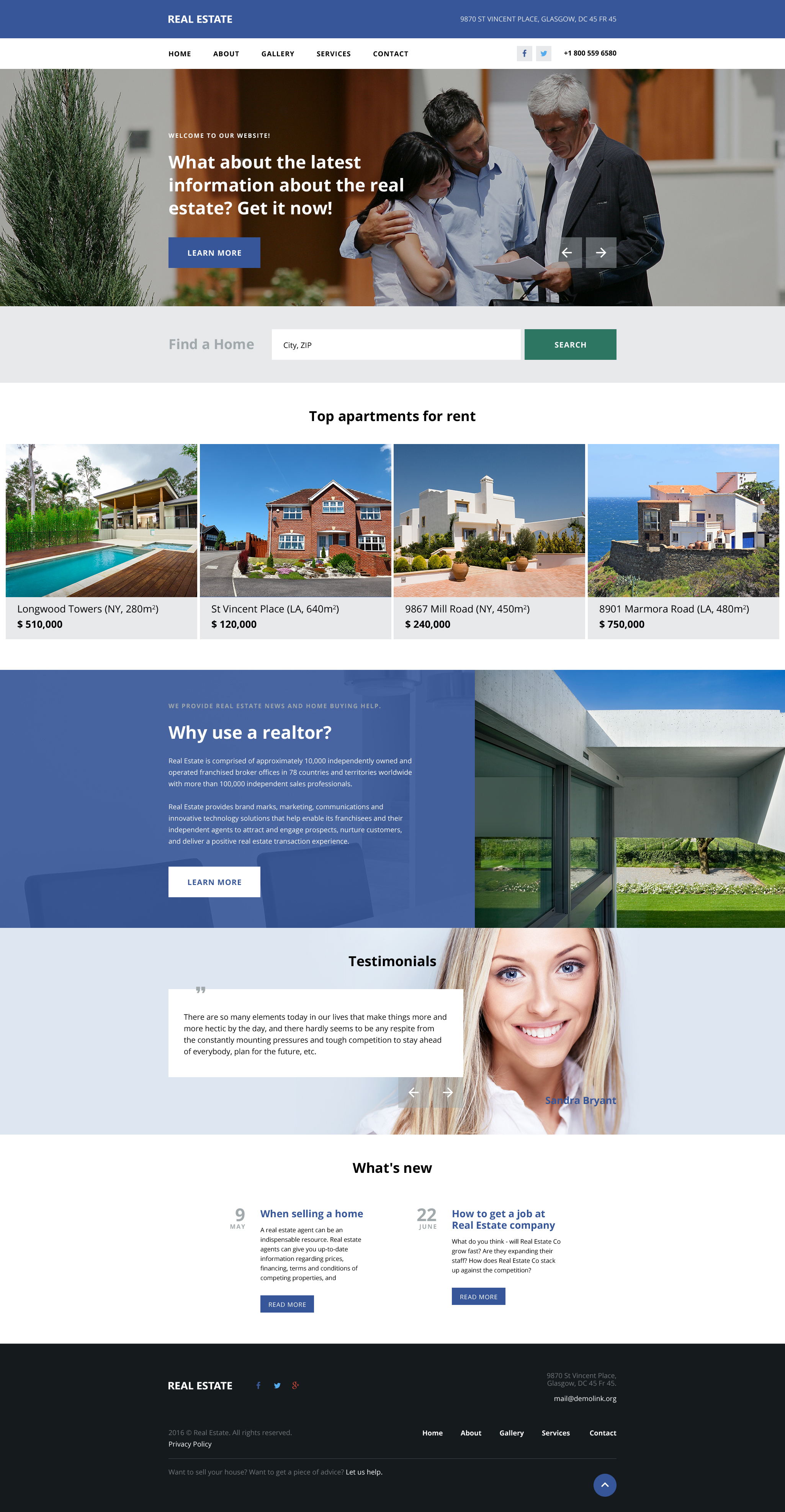 Plantilla Web "Agencia inmobiliaria" #57833 - captura de pantalla