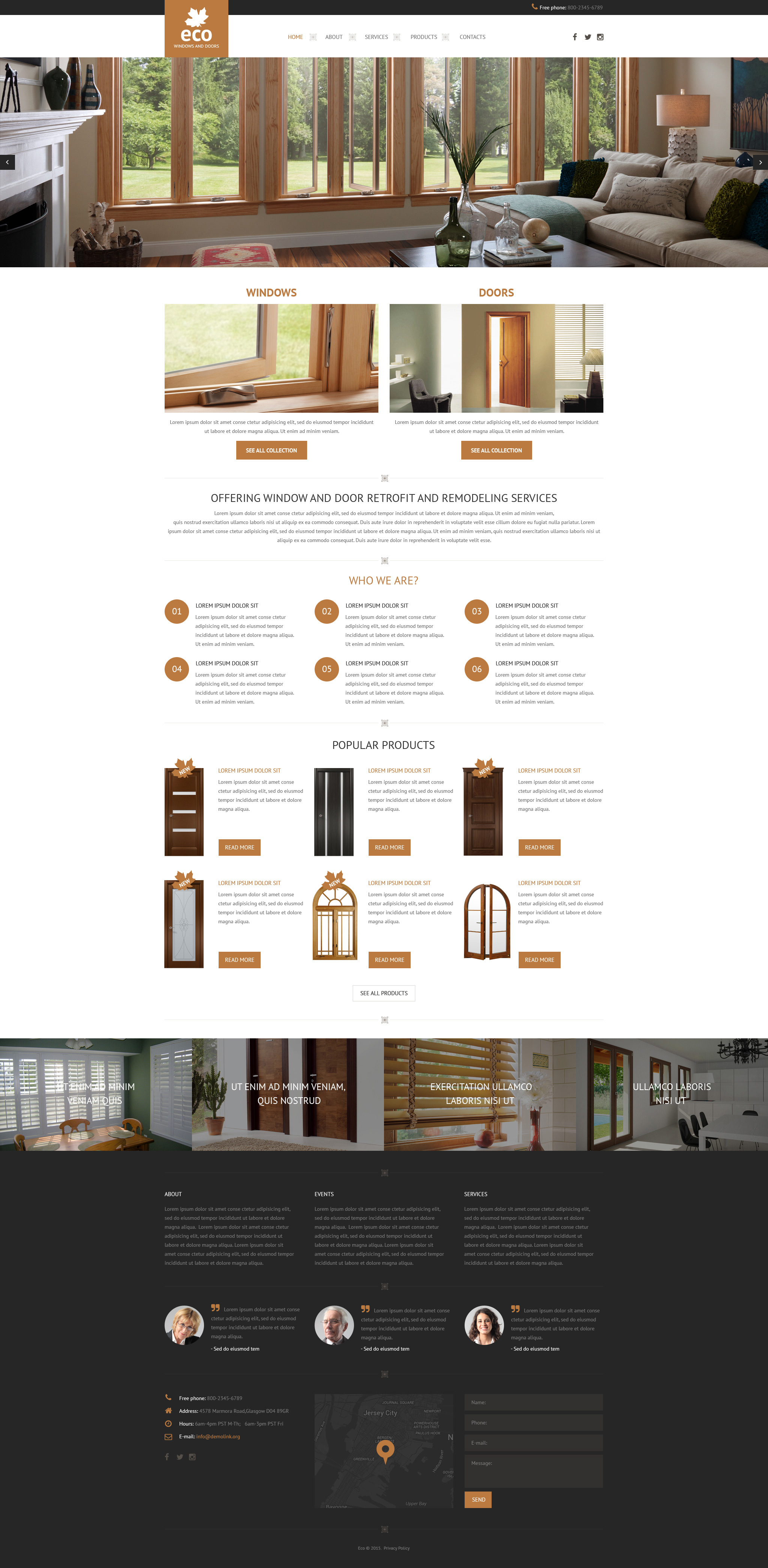 Plantilla Web Responsive para Sitio de Ventanas #57898 - captura de pantalla