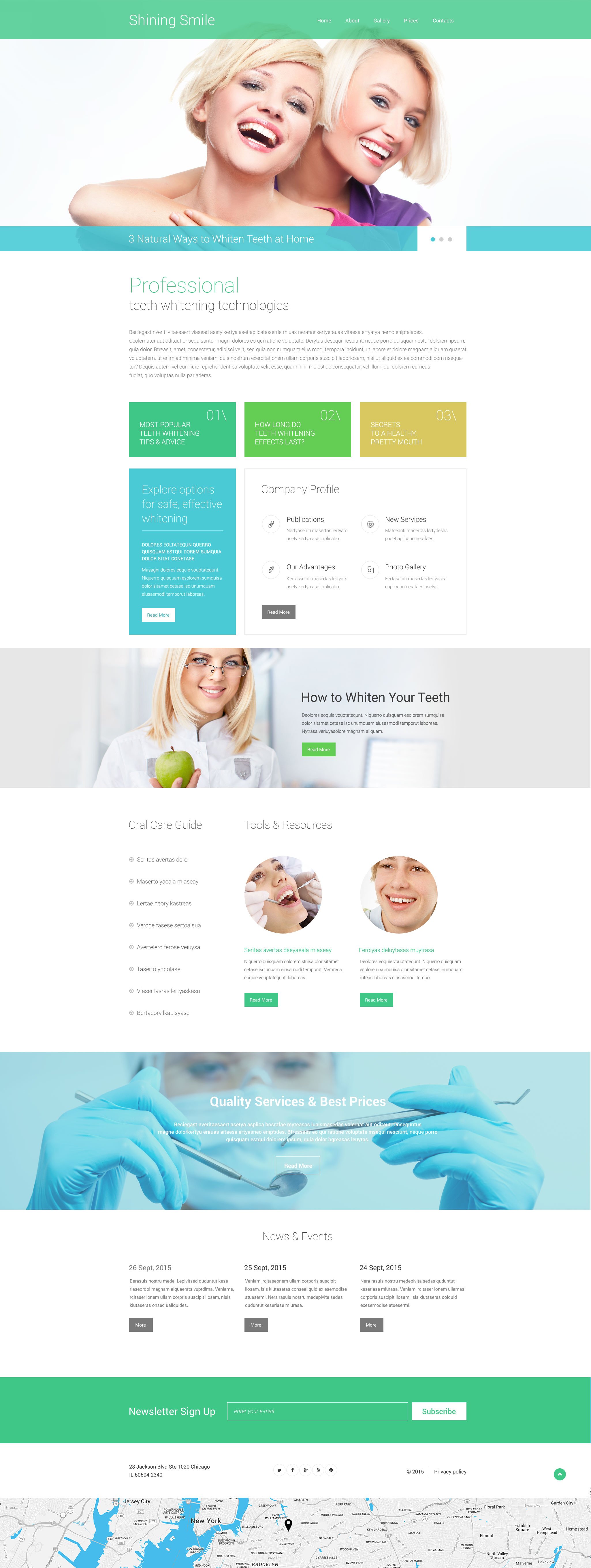 Responsive Website Vorlage für Zahnmedizin #57891 - Screenshot