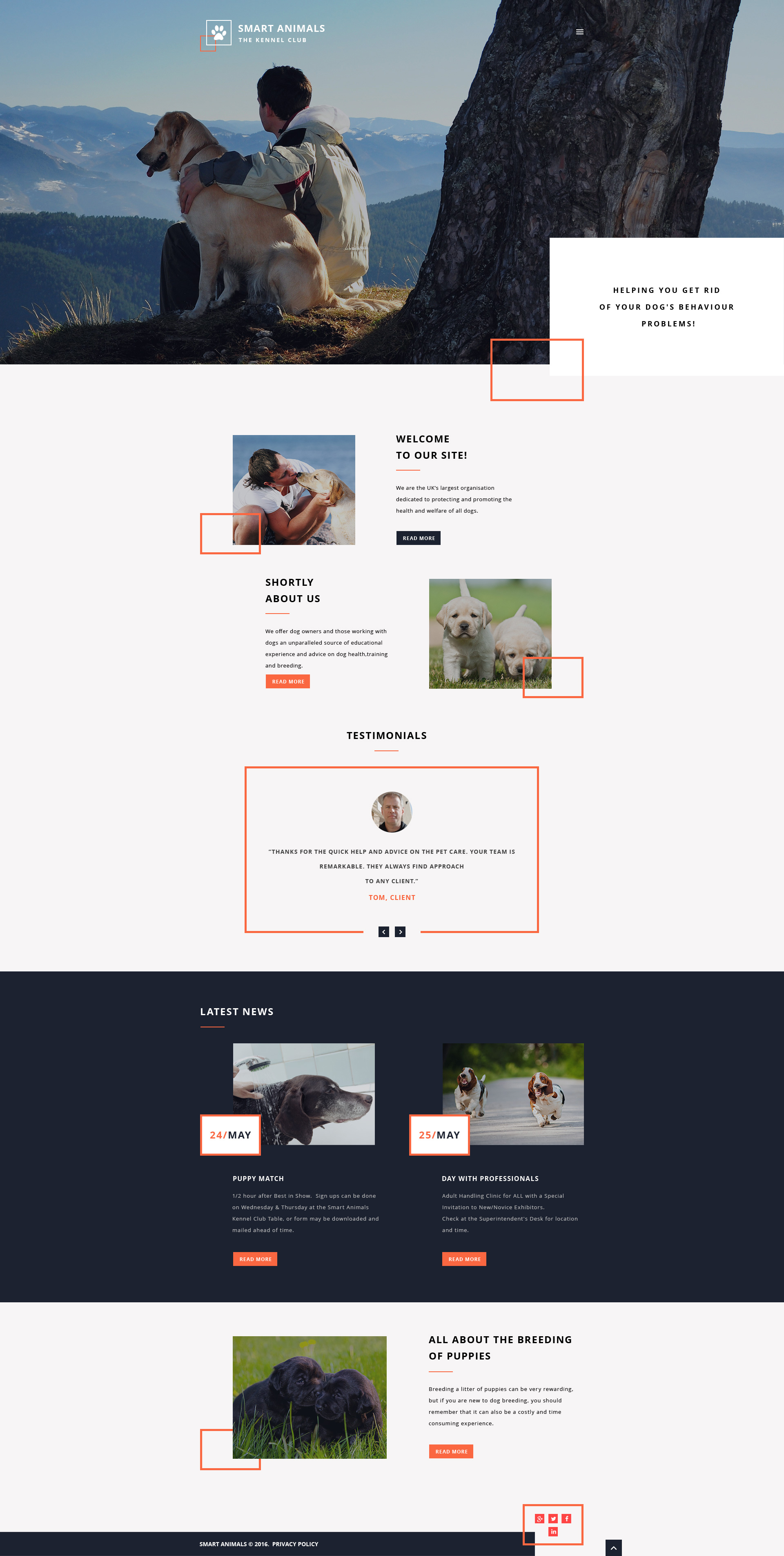 Reszponzív Smart Animals Weboldal sablon 57842